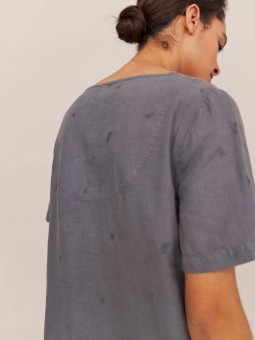 robe bonita linen 430122 white stufff lesneven vue de dos