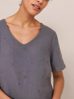 encolure robe bonita linen 430122 white stufff lesneven