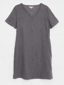 robe bonita linen 430122 white stufff lesneven vue de face