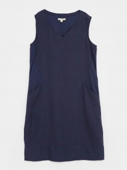 robe marina navy 430927 white stufff lesneven de face