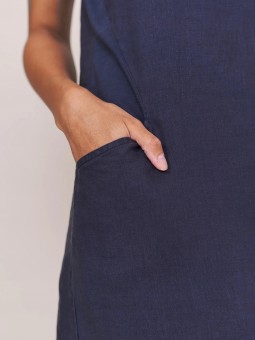 détail poche robe marina navy 430927 white stufff lesneven