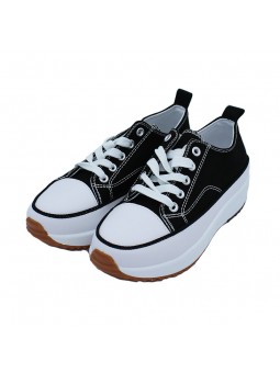 baskets plateforme noire 29.90€ vue du dessus par deux