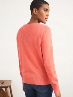 cardigan lola crew corail white stuff 433006 de dos