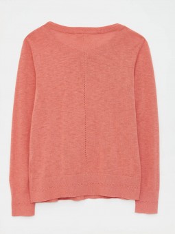 cardigan white stuff corail 433006