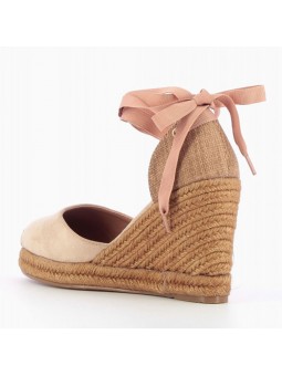 sandales talons compensés vanessa wu sd1781 beige vu arriere