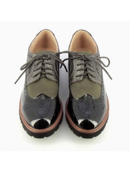 paires de derbis noires et kaki vanessa wu rl1806