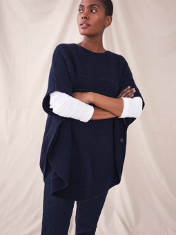 PONCHO FERN KINITTED NAVY...