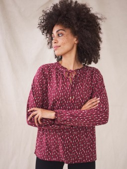 BLOUSE PENELOPE PRUNE WHITE...