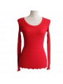 t shirt laine et soie Amelie artimaglia madiava rouge