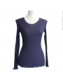 t shirt laine et soie Amelie artimaglia madiava marine