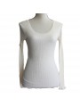 t shirt laine et soie Amelie artimaglia madiava ivoire
