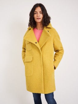 Manteau white stuff jaune 432526 vu de face
