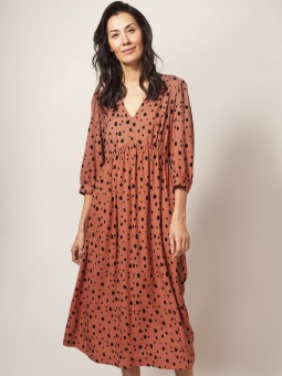 ROBE LUCY ORANGE WHITE STUFF