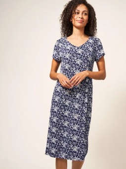 ROBE TALLIE NAVY-2 WHITE STUFF