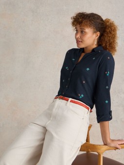 CHEMISE ANNIE NAVY WHITE STUFF