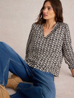 TOP ELISA NOIR WHITE STUFF