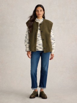 GILET SM BORG KAKI WHITE STUFF