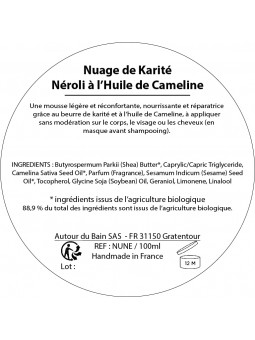 nuage de karite cameline et neroli