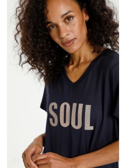encolure t shirt soul kaffe noir 