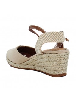 sandales compensées mia beige de dos