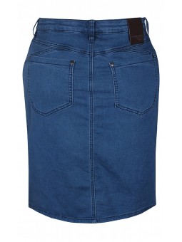 jupe en jean clair grandes tailles zhenzi 2103277 vue de dos