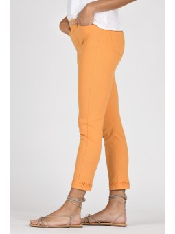 pantalon kanope sam fantaisie jaune de profil