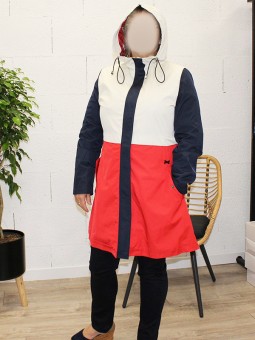 parka marine et rouge akinolaude