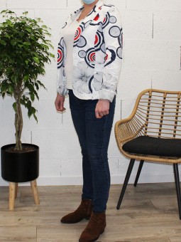 veste imprimée livia de profil