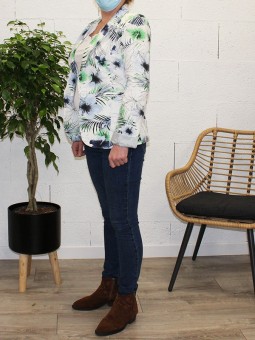 veste imprimée fantaisie elsa de profil