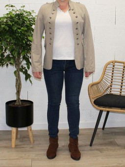 veste officier beige de face