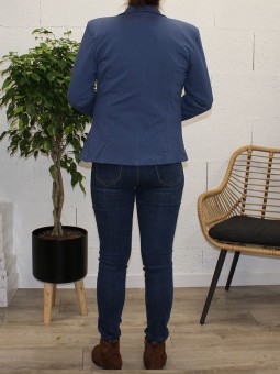 veste unie navy de dos