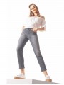 pantalon body perfect raye bleu