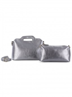 sac a main ines delaure 168018 argent avec pochette