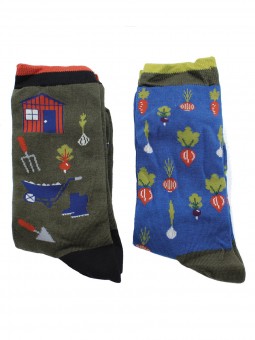 chaussettes bambou fantaisie jardinier
