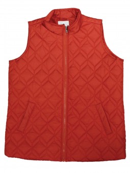 blouson sans manches grandes tailles paprika