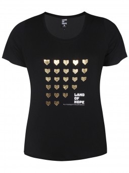 t shirt grande taille zhenzi noir de face