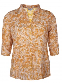 chemisier grandes tailles zhenzi jaune 2808548 adn style