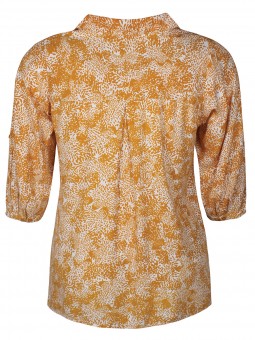 chemisier grandes tailles zhenzi jaune 2808548 de dos