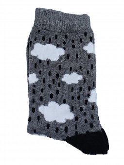 chaussettes femmes fantaisie en bambou thought imprimé nuage